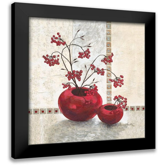 Ancilotti, Claudia 12x12 Black Modern Framed Museum Art Print Titled - Red Berries