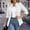 White, variant on Women's Mandarin Collar Double-Breasted Blazer, Long Sleeve Tailored Jacket With Gold Buttons In Multiple Solid Colors(Wine,S)