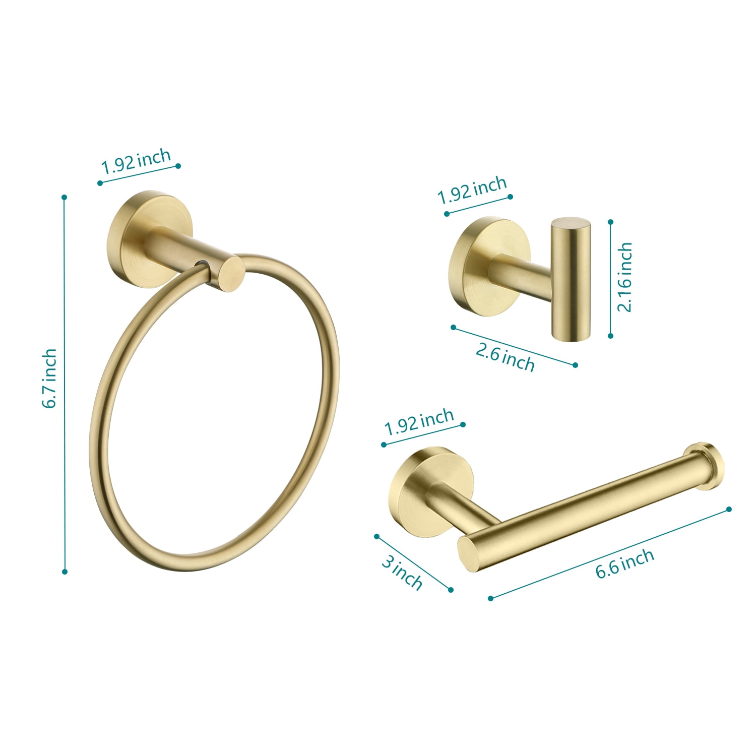3 Piece Bathroom Hardware Set