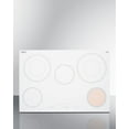 thumbnail image 2 of 30" Wide 208-240V 5-Burner Radiant Cooktop, White, 2 of 9