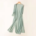 thumbnail image 3 of Ropa de protección solar para mujer, cárdigan largo, suéter de punto, abrigo, chaqueta, chal, prendas de vestir exteriores, primavera y verano, nuevo, 3 of 3