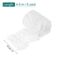 thumbnail image 2 of Uxcell 4" x 5 Yard Lace Ribbon Floral Pattern White Milk Silk Lace Trim for Sewing Making, DIY Crafts, 2 of 7