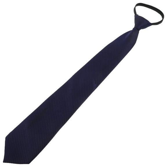 UPKOCH Dark Blue Pre-Tied Zipper Tie for Men Soft Polyester Formal Dress Tie