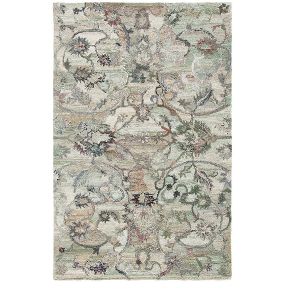 SAFAVIEH Anatolia Jamaar Floral Area Rug, Sage/Beige, 2' x 3'