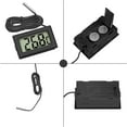 thumbnail image 2 of Mini Digital LCD Thermometer Temperature with Temperature Probe Sensor Tester for Refrigerator Freezers Aquarium (4X Black), 2 of 5