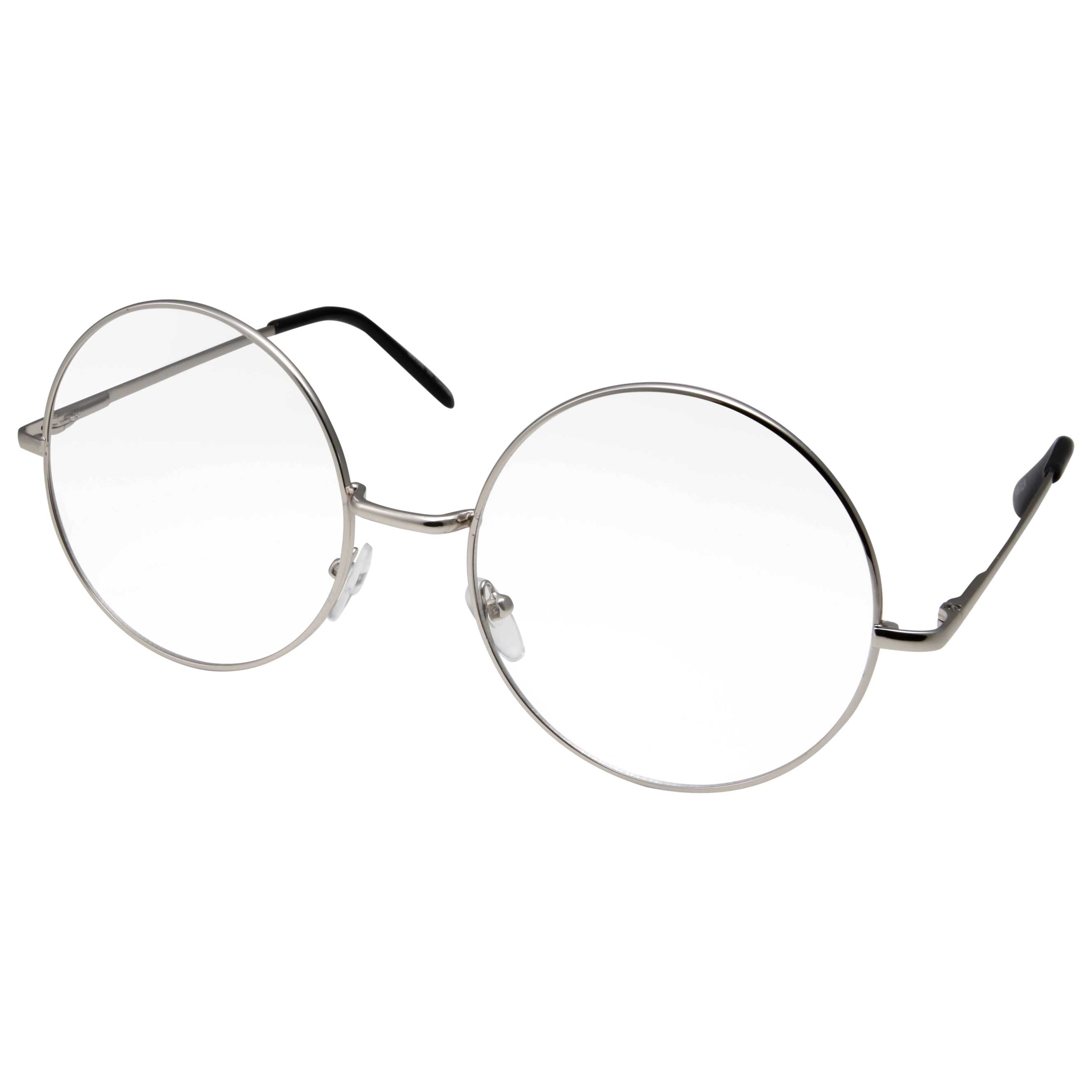 transparent circular glasses