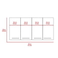 thumbnail image 5 of Cfowner 3 Door Wall Mounted Storage Cabinet, 47.20" W x 23.6" H x 13.10" D, Black, 5 of 6