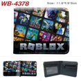 thumbnail image 1 of Virtual World ROBLOX Game Peripheral billetera estampada para hombres y mujeres, tarjetero corto medio plegable, monedero de dibujos animados, cuero, 1 of 4