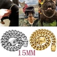 thumbnail image 3 of Collar de cadena cubana de acero inoxidable para perros grandes, accesorio de 15MM de alta resistencia para cachorros, Pitbull, Bulldog, Show, 3 of 4