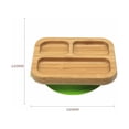 thumbnail image 2 of bambuskind Children's Plate with Suction Cup, Non-Slip Baby Tableware Set Made of Sustainable Bamboo with Flexible Spoon for Little Eaters, Includes Recipe E-Book, 2 of 5