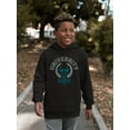 thumbnail image 2 of University of Life - Dark Emoji College Style Graphic Youth's Hoodie, 2 of 4