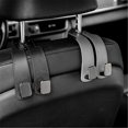 thumbnail image 3 of Mistaha Car Seat Back Dual Hook Holder Set - Multi-functional Phone Mount for Car, Concealed Storage Organizer, Removable Car Headrest Hook, Soft Silicone, Pack of 2, Light Brown, 3 of 6