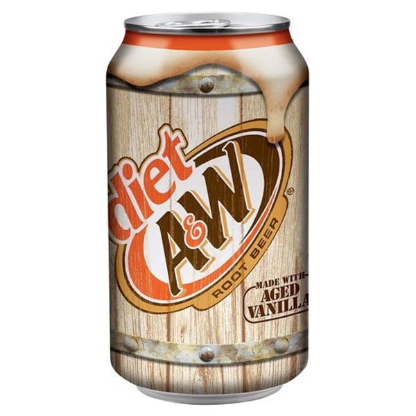 A & W Diet Root Beer 12 Oz Cans Pack of 24