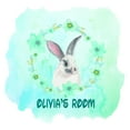 thumbnail image 2 of Personalized Outdoor Scenes Wall Decals for Kids Room - Hip Hop Colorful Rabbit Floral Design Wall Sticker Decal With Easy Installation Instructions Custom Name Sticker - Size: 10 In x 10 In, 2 of 5