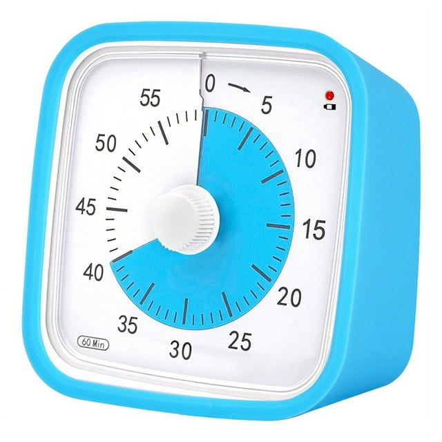 Manual de estudio para estudiantes de Blue Children, reloj despertador con temporizador visual, temporizador de cocina con cubierta protectora, administrador de tiempo