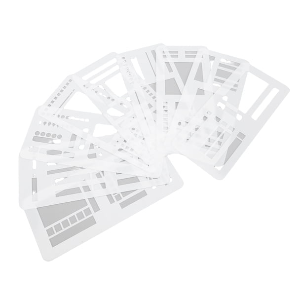 Plantillas 9 Uds Plantillas De Registro Hechas A Mano Juego De Plantillas De Planificador Flexibles Y Reutilizables Para Revistas De Cuadrícula De Puntos De 5mm Manualidades De