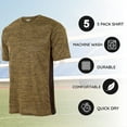 thumbnail image 6 of Boys Active T-Shirt - Quick-Dry Athletic Workout Training Stretch Crew Neck Short Sleeve Top 5 Pack, 6 of 7