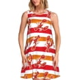 thumbnail image 1 of Fotbe Red Lobster Vestido de Verano sin Mangas para Mujer – Vestido Midi Línea A, Estilo Camiseta Floral, Vestido Playero Casual y Fluido, 1 of 6