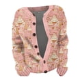 thumbnail image 4 of Cardigan Tricoté Confortable à Imprimé Floral en Peluche pour Femme, 4 of 4