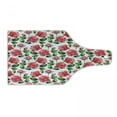 thumbnail image 1 of Rose Cutting Board, Fresh Seasonal Watercolor Endless Roses and Leafs Buds Planet Earth Theme Print, Tempered Glass Cutting and Serving Board, Wine Bottle Shape, Red Green White, by Ambesonne, 1 of 1