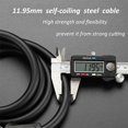 thumbnail image 4 of 1.2m 12mm Reinforced Self-Coiling Steel Cable Bike Lock, 5-Digit Combination Anti-Theft Lock with LED Light, Heavy-Duty Zinc Alloy Lock Body with PVC Coating, Auto-Locking Cycling Gear with Mount, 4 of 6