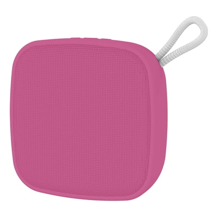 onn. Pink Flame Rugged Mini Wireless Bluetooth Speaker with TWS Technology, IPX5 Water Resistant