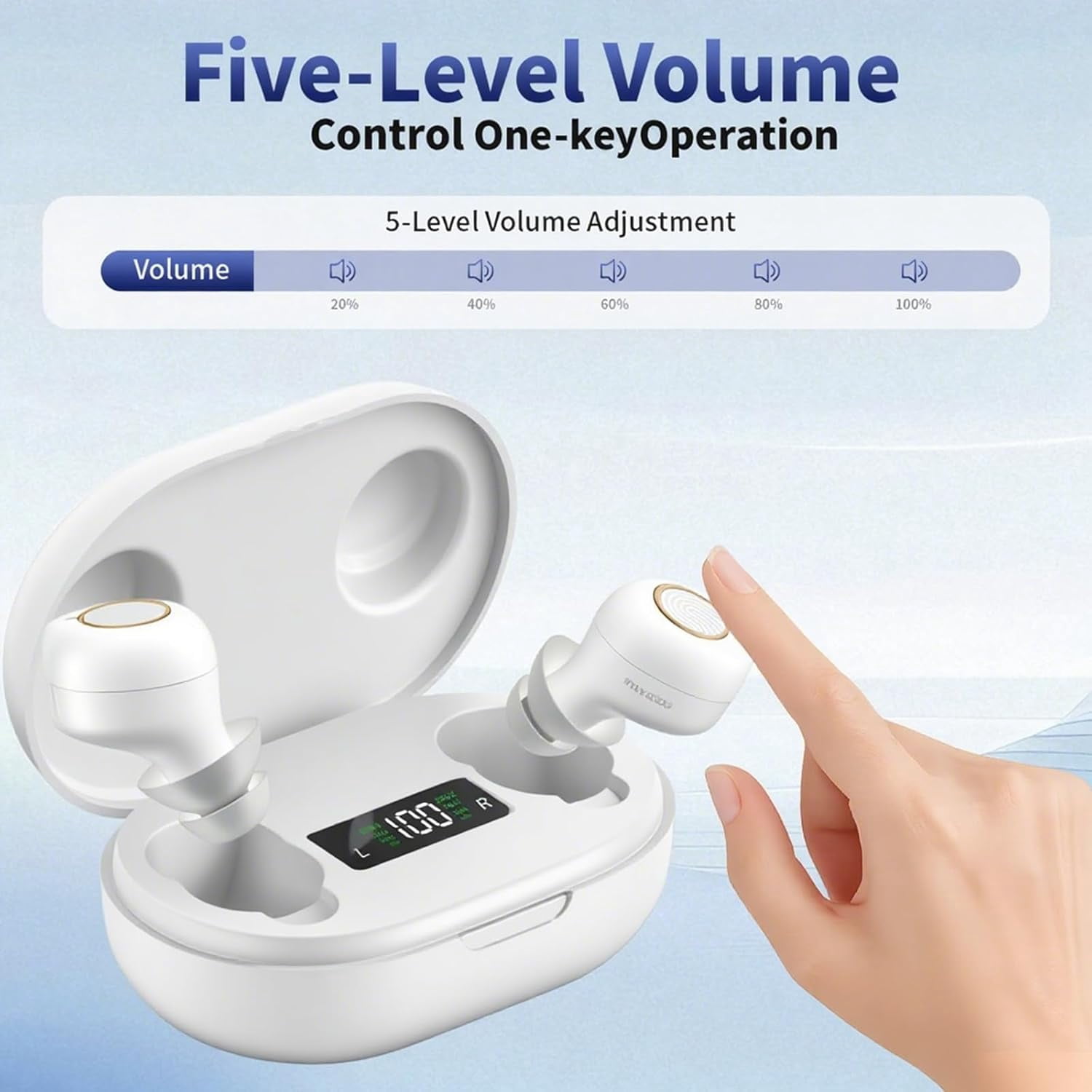 SUWU Hearing Aids for Seniors Rechargeable with Noise Cancelling, Adults Hearing Amplifiers for Severe Hearing Loss, Hearing Aid with Magnetic Charging Case, Personal Sound Hearing Amplifiers