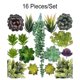 thumbnail image 2 of Bewildely Suculentas falsas, accesorios para fotos, plantas decorativas simuladas, bonsái, decoraciones para el hogar, patios, césped, maceta, SET0836 Flores artificiales SET0836 Bewildely HA060204-01B, 2 of 6
