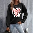 thumbnail image 2 of EHQJNJ Chandails en Molleton Amusants pour Femmes Grande Taille Chandails en Molleton pour Femmes Décontracté Manches Longues Tee-Shirts Graphiques Col Rond Chandails en Molleton Pull Tops pour Femmes Chandails en Molleton Dames, 2 of 6
