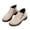 Beige, variant on RotHome Womens Flats Ankle Boots Fashion Pointed Toe Side Zipper Low Chunky Heels Platform Retro Leather Booties Comfort Non-Slip Slip On Shoes