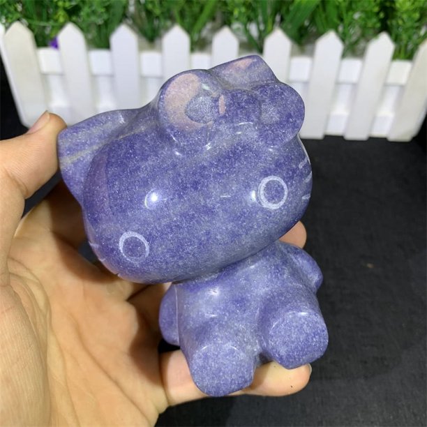 El cristal de alta calidad del diseño popular hace a mano los personajes de anime naturales que tallan los artes para los regalos