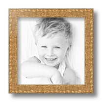 ArtToFrames 8x8 Inch Gold Picture Frame, This Gold Wood Poster Frame is Great for Your Art or Photos, Comes with Regular Glass (4901)