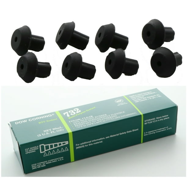 Kitchen Basics 101 Range Grate 8 Pack Rubber Feet & Glue Replacement for Frigidaire 5304475129