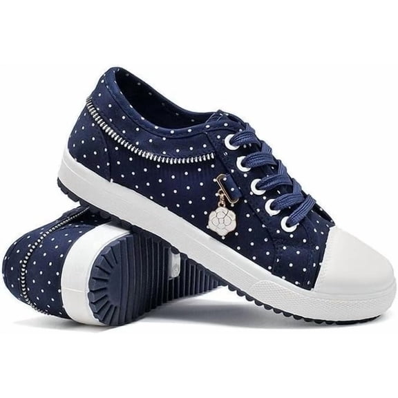 Women's Breathable Mesh Sneakers - Comfortable Flat Walking Shoes with foot arch pad | Casual Tennis Shoes for Work, Travel, Everyday Wear