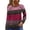 D, variant on S-2XL Womens Long Sleeve T-Shirt Color-Block Casual Pullover Shirts Stretchy Loose Fit Sweatshirt