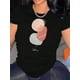 thumbnail image 1 of Camisetas de manga corta con estampado para niñas y niñas, de algodón, cómodas para uso diario, playera simple de veranoWomen's Floral Graphic Tee - Casual Round Neck Short Sleeve T-Shirt with Rose, 1 of 6