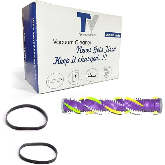 Replacement Part For Bissell 1604104 & 32074 Vacuum Cleaner 1 Brushroll with 2 Flat Belts for Models 1309R, 1309W, 1309, 1307