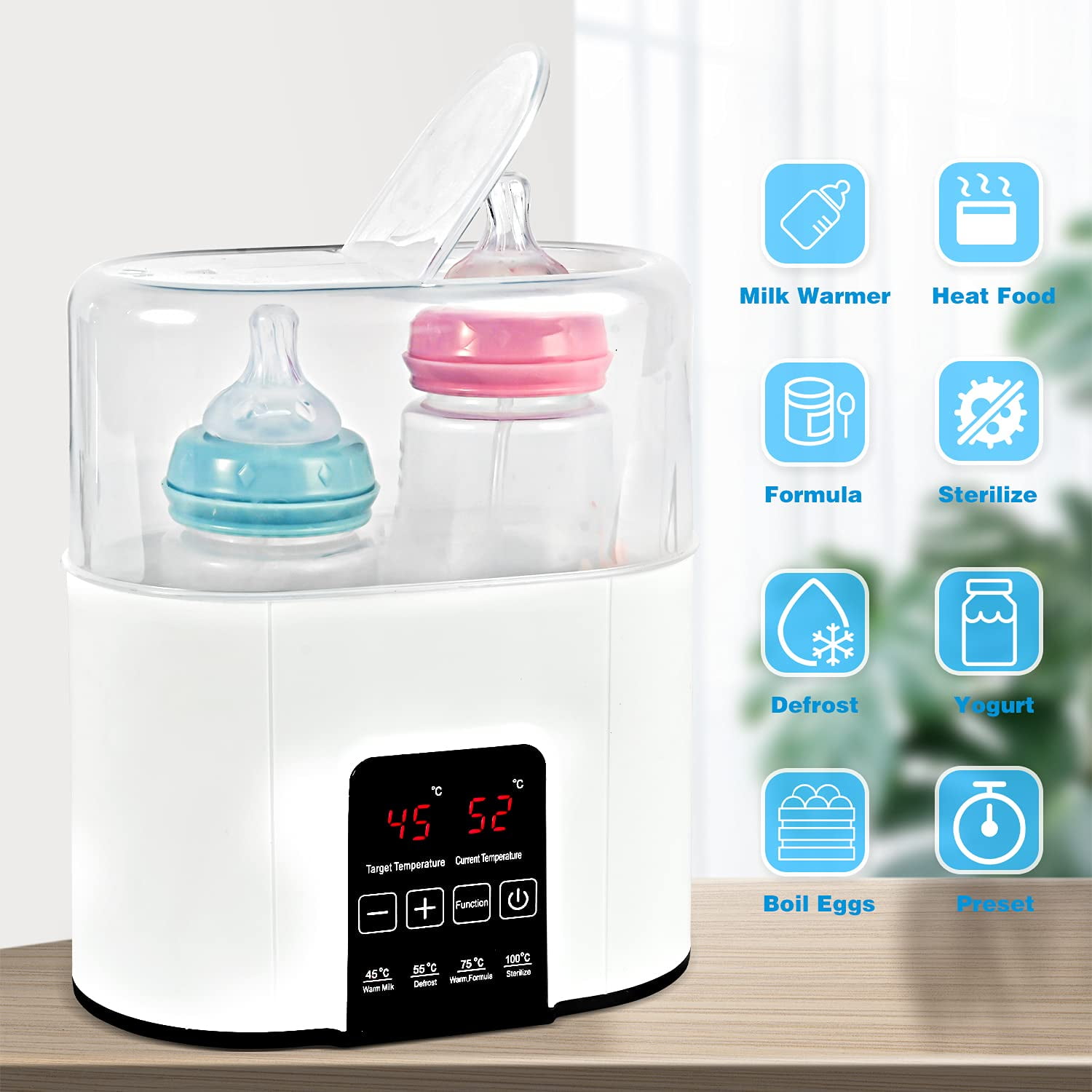 Baby Bottle Warmer Mamtopia 3-in-1 Breast Milk Warmer With 24H Thermostat  Control Auto Shut-Off