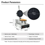 Waffle Commercial Electric Mini Waffle Makers, Stainless Steel