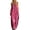 Pink #45, variant on Womens Jumpsuit Crew Neck Sleeveless Zipper Color Block Rompers Loose Retro Wide Leg Overalls with Pockets Wine S