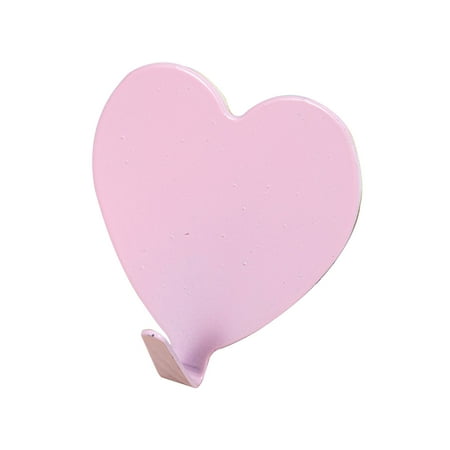 

Clothes Hanging Heart Shape Self Adhesive Bedroom Punch Free Wall Hook Bathroom