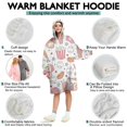 thumbnail image 5 of Pink Baseball Game Snacks Pattern Wearable Oversized Blanket,Wearable Blanket Hoodie for Adults,Cozy Hooded Blankets with Super Pockets,Super Warm Fuzzy Pullover for Women & Men, 5 of 6