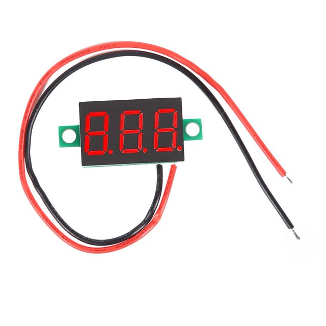 0.36 pulgadas DC4-40V Voltímetro digital Pantalla Voltímetro Medidor Probador (Rojo)