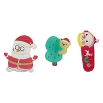 Unique Bargains 1 Set Christmas Hair Clips Two Snowmen Hairdo Clip for Christmas 2.09"x1.69" Red White Blue