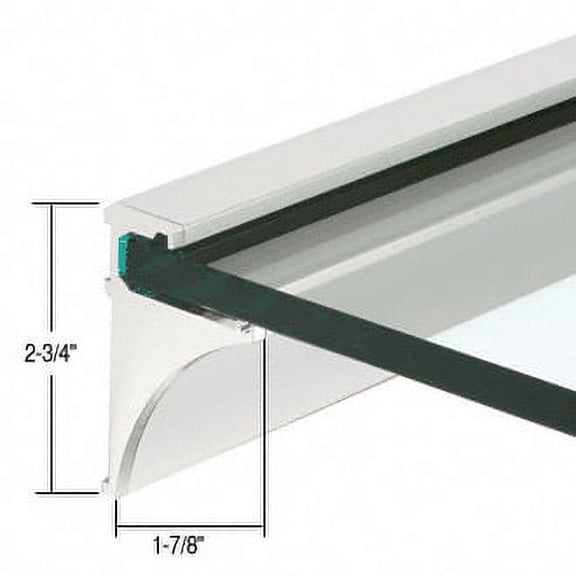 CRL SE3824BA Brite Anodized 24" Aluminum Shelf Kit for 3/8" Glass