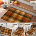 thumbnail image 5 of 2x3 Washable Area Rugs,Vintage Fall Brown Lattice Plaid Non-Slip Soft Rug Large Indoor Carpet,Autumn Buffalo Check Linen Floor Rugs for Home Living Room Bedroom Dining Room Office, 5 of 9