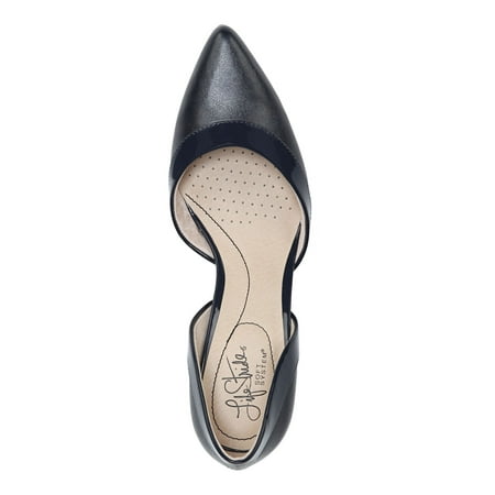 

LIFE STRIDE Womens Black D orsay Traction Sole Cushioned Comfort Saldana Pointed Toe Stiletto Slip On Pumps 9.5 W