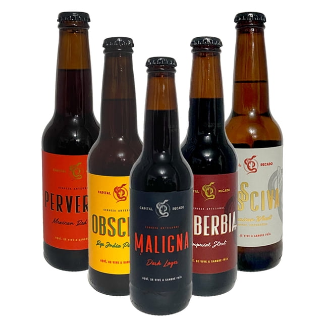 Combo Cervezas Artesanales Capital Pecado Cerveza Artesanales 355 Ml