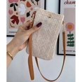 thumbnail image 5 of Bolsos cruzados, bolsos tejidos de paja tejidos casuales para mujeres, bolsos de hombro tejidos, bolsos para teléfonos móviles, 5 of 5