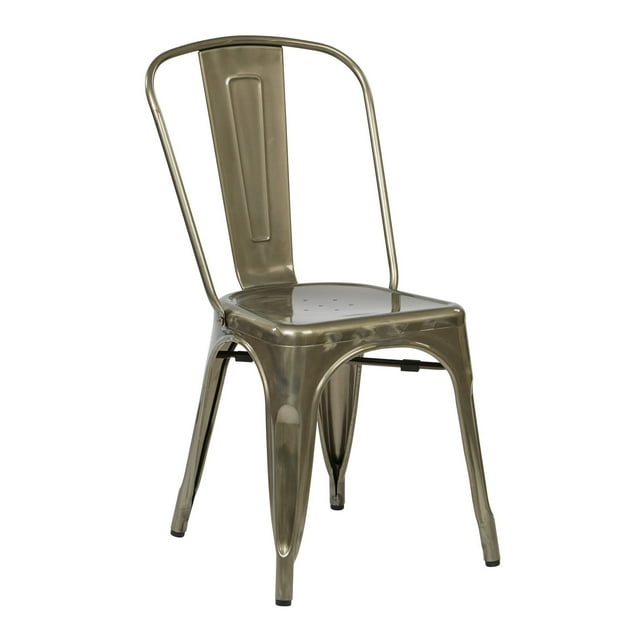 OSP Designs Bristow Gunmetal Metal Dining Chair